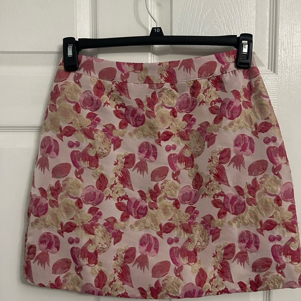 THML Pink Floral Mini Skirt